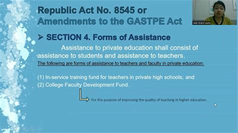 gastpe meaning in education|GASTPE Act .